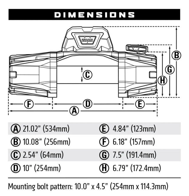 WARN VR EVO 10-S 10,000lbs 12V Winch - Synthetic Rope