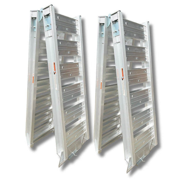 1600kg folding aluminium loading ramps 2.4m pair