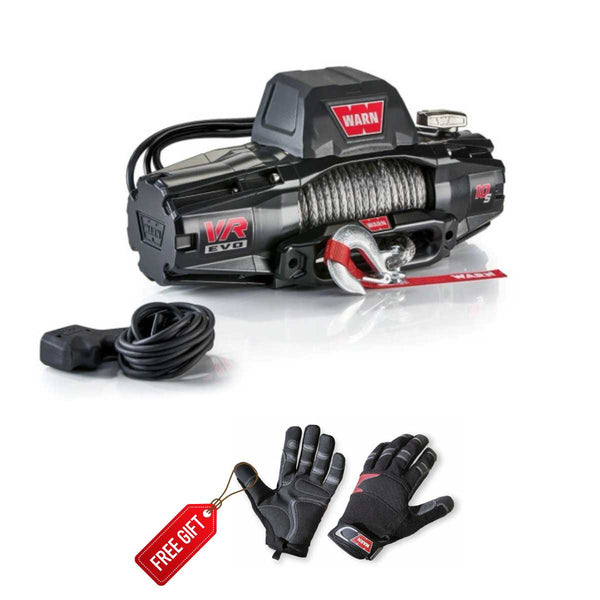 warn vr evo 10 s with warn winch gloves
