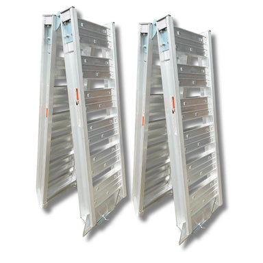 1600kg folding aluminium loading ramps 2.4m pair
