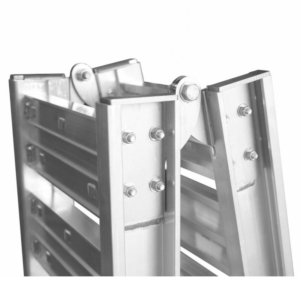 1600kg ramps connection points securing to truck or trailer folded on white background
