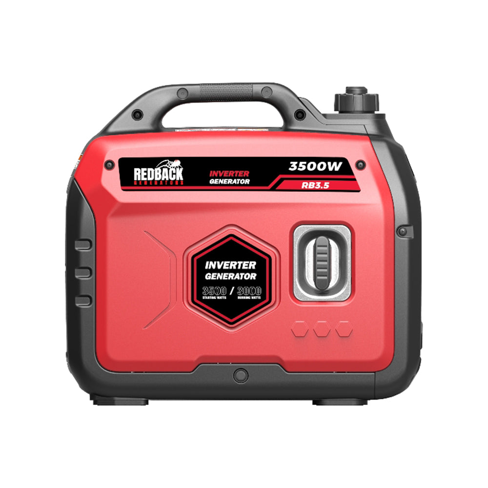 RB3.5 portable generator for camping showing dimensions 480x290x440mm footprint