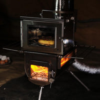 Wood burning camp oven compact portable design for overlanding and off-grid cooking