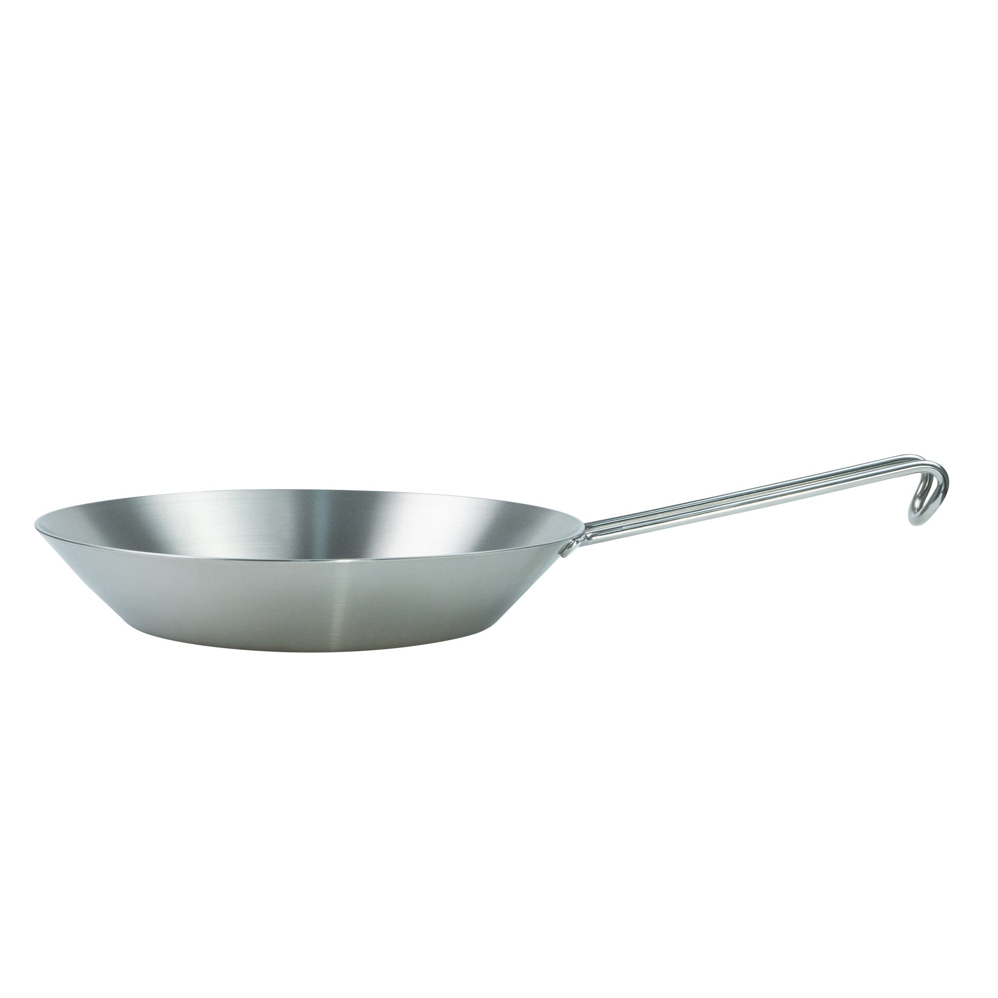 Winnerwell titanium tri-ply deep skillet showing titanium aluminium stainless steel layers