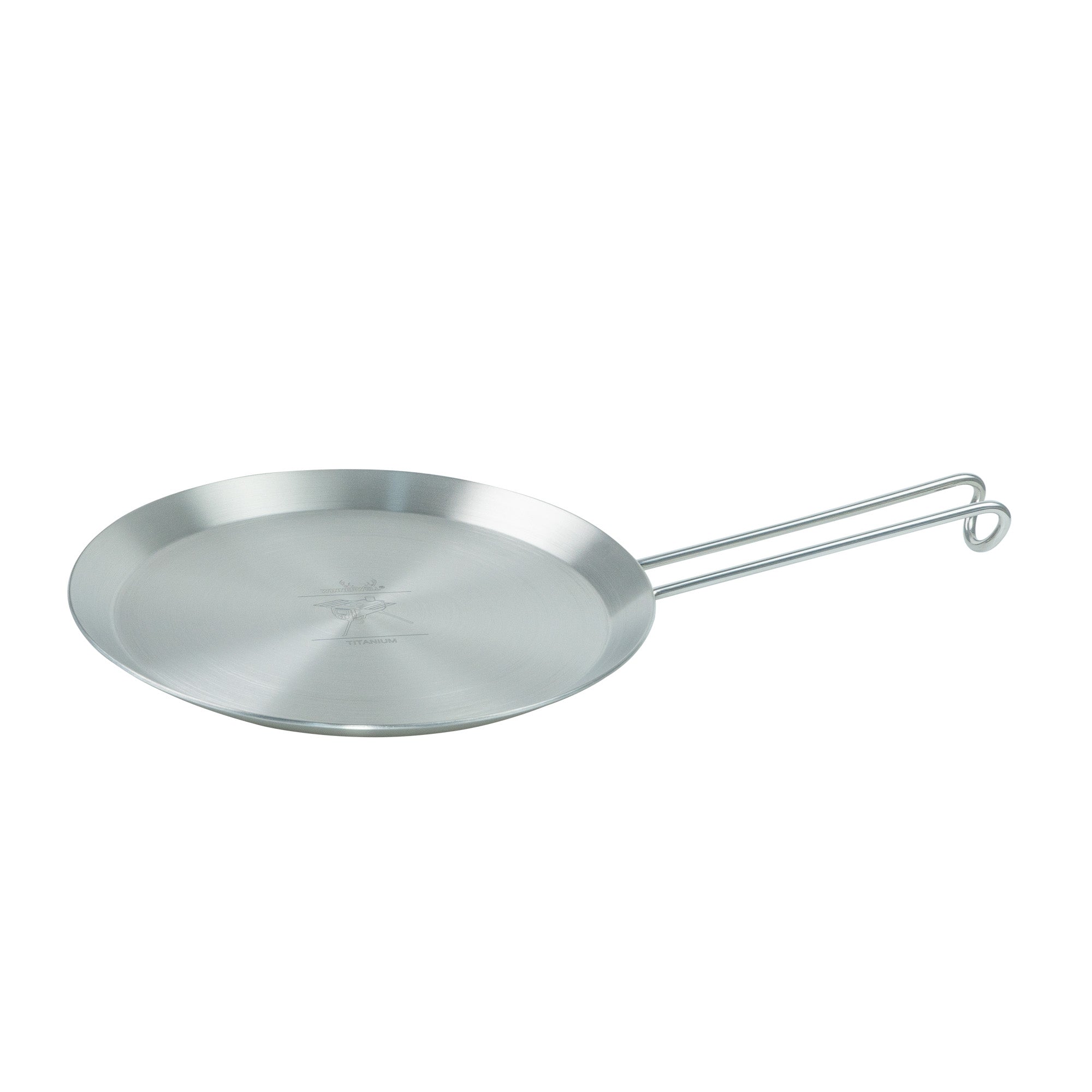 Winnerwell titanium camping frying pan tri-ply construction in use outdoors