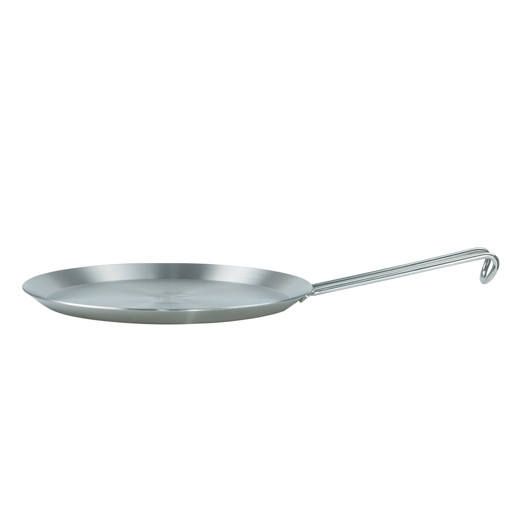 Winnerwell titanium tri-ply camping frying pan detail showing construction layers