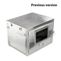 Portable oven for camping baking bread and biscuits outdoors on camp stove