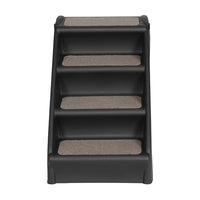 Dog steps for bed and sofa - front view of four step pet stairs