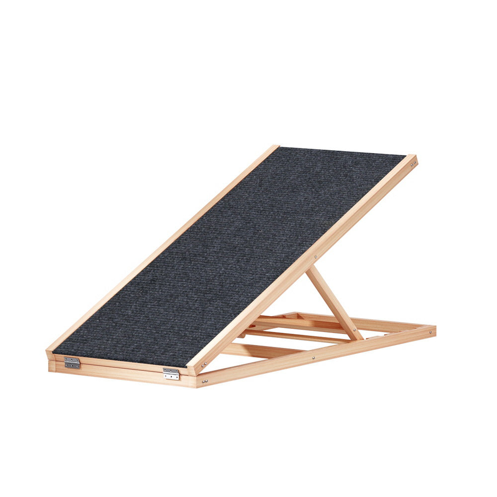 Large folding dachshund ramp - 60cm adjustable height wooden dog ramp