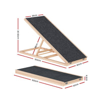 Dog ramp for dachshunds dimensions - large 100cm ramp adjustable 30cm to 60cm