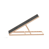 Wooden dachshund dog ramp folded flat for easy storage - large size