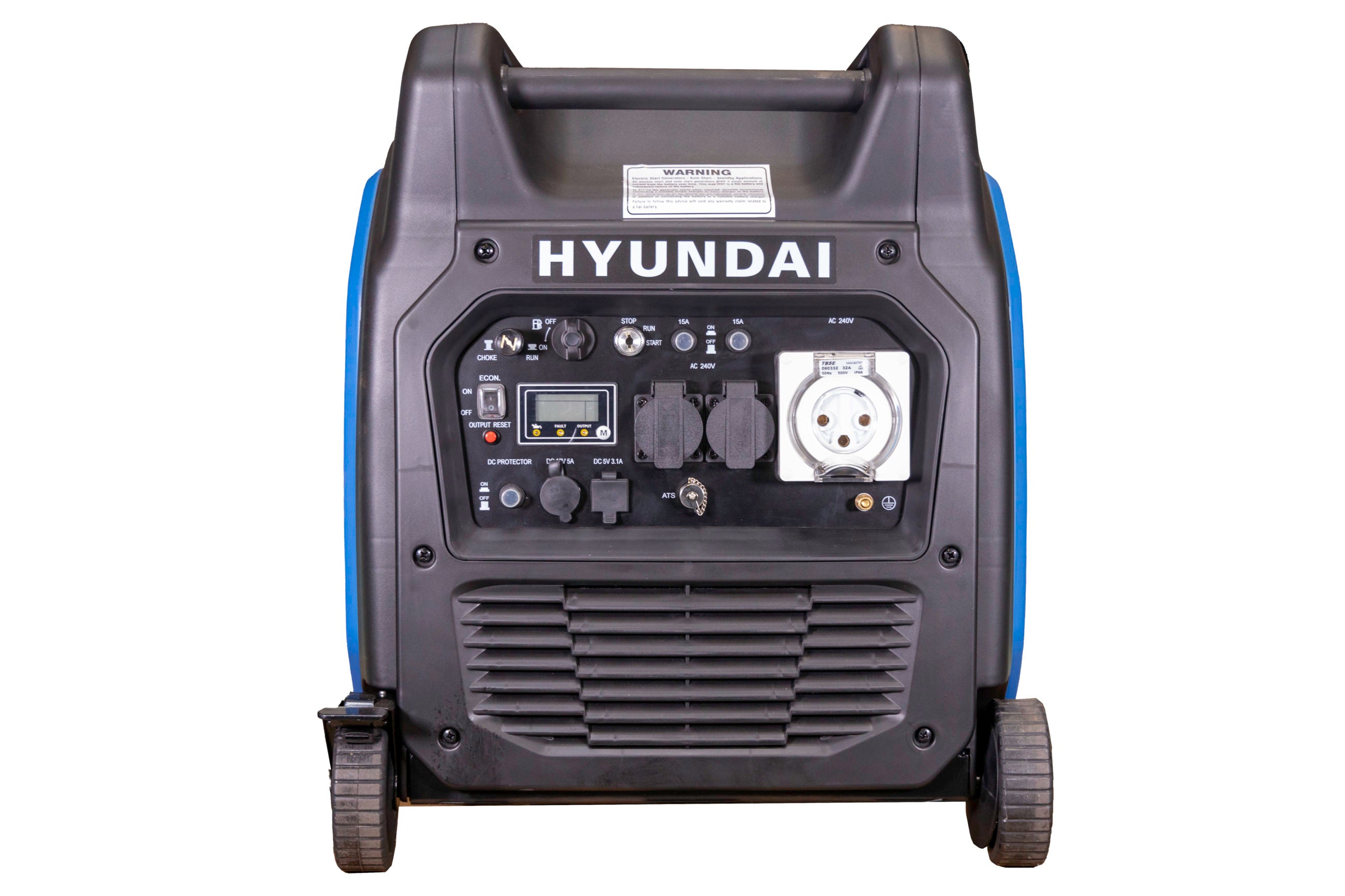 8.1kVA Hyundai HY6500SEi Petrol Inverter Generator