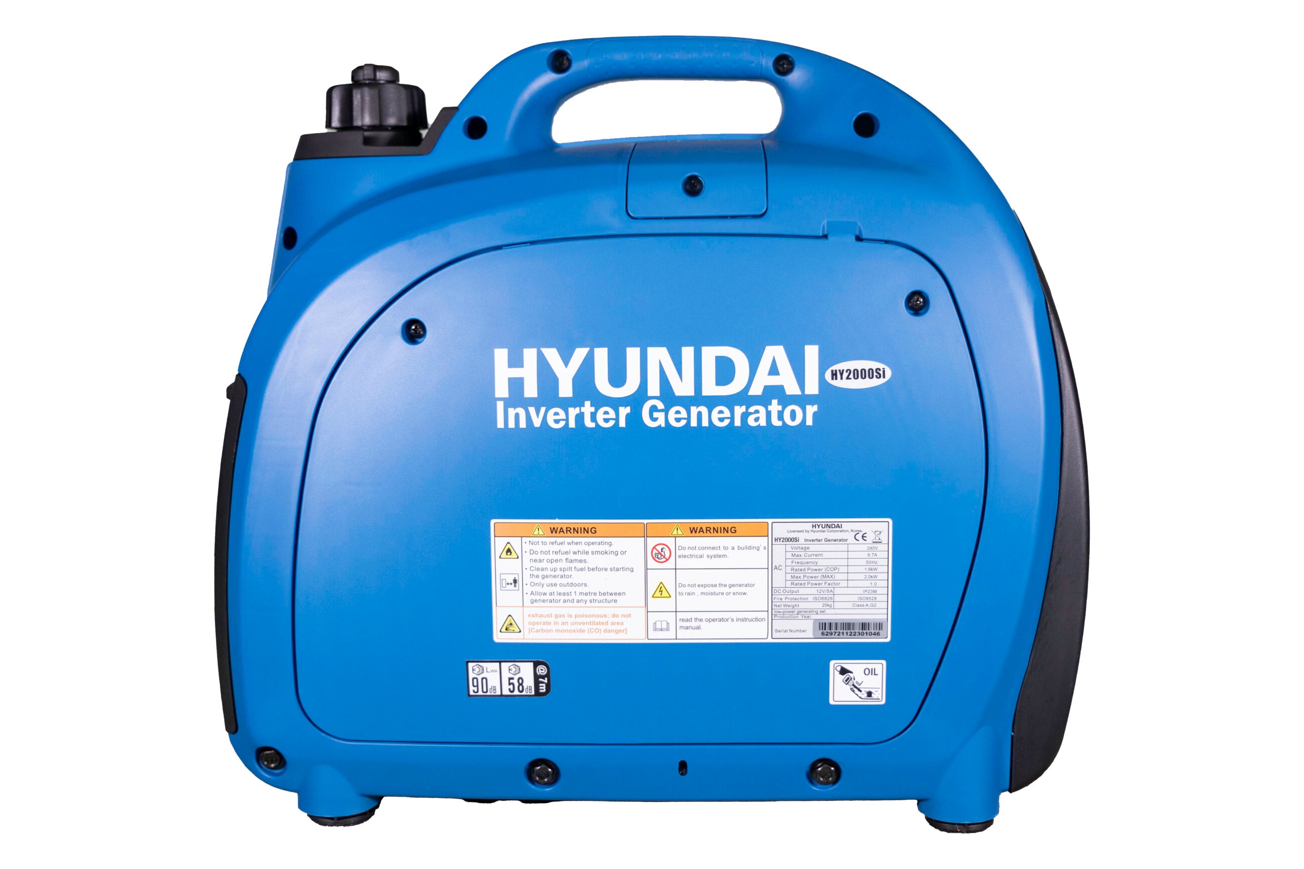 2kVA Hyundai HY2000Si Petrol Inverter Generator