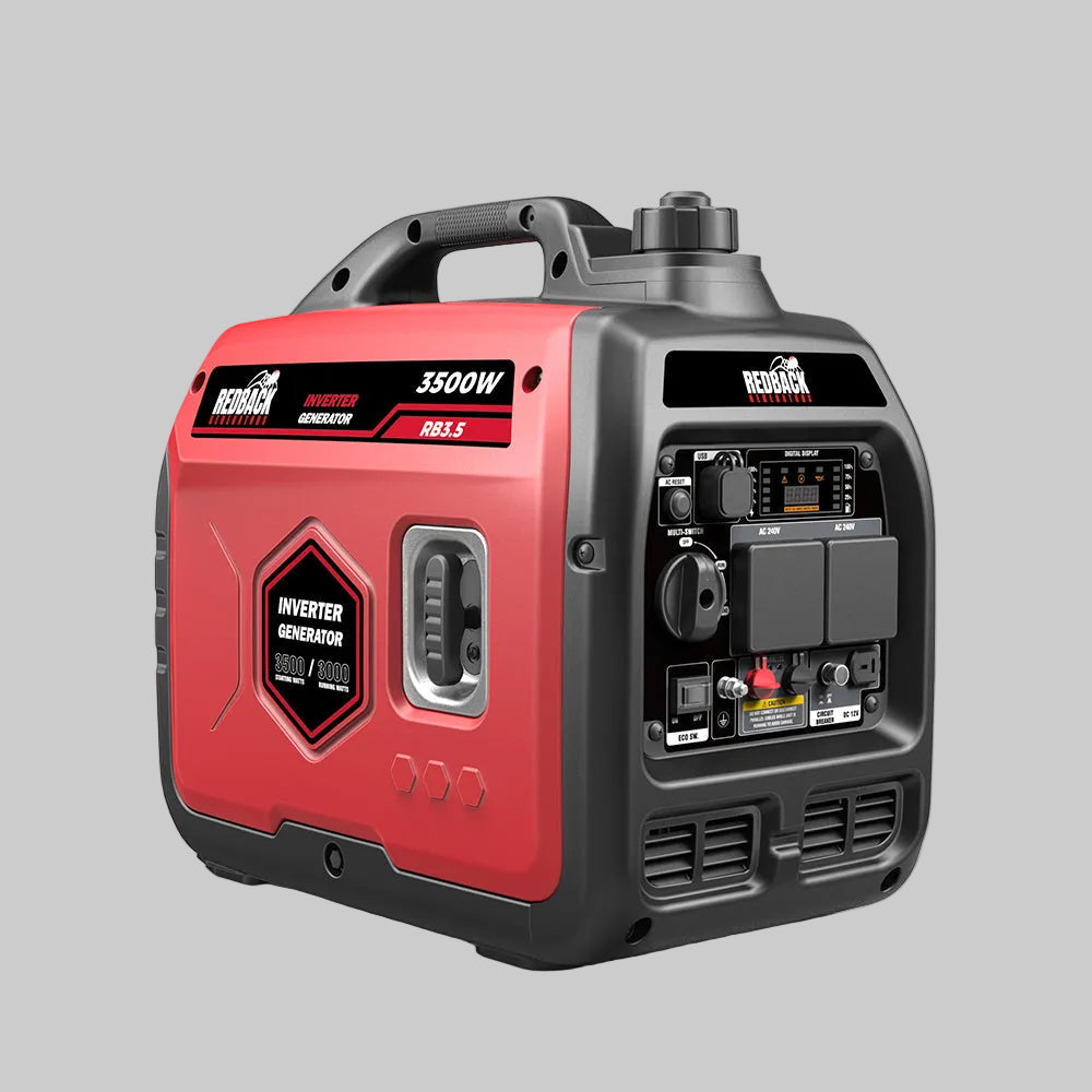 Redback RB3.5 portable inverter generator 3500W 3.5kVA compact lightweight 21.5kg design