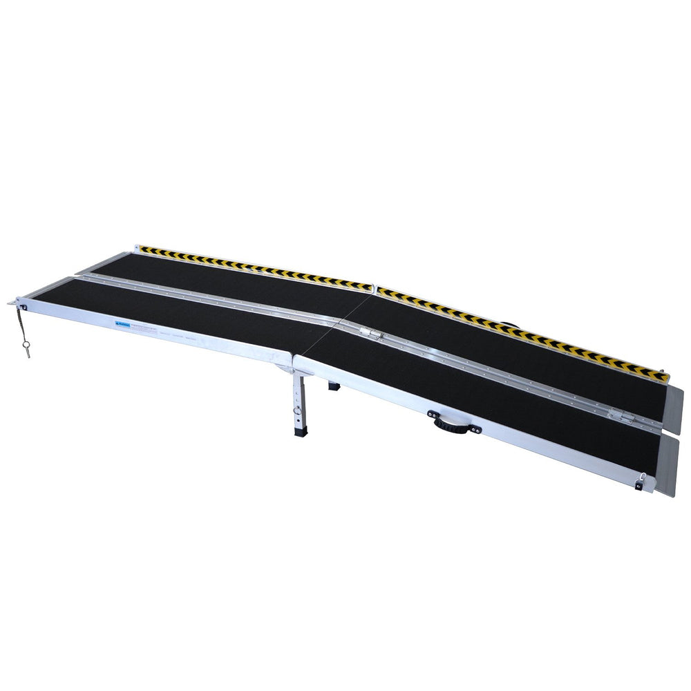 Leg Ramp Cv 3m Long Aluminium Wheelchair Ramp With Leg Support - 275kg — Ramped UP