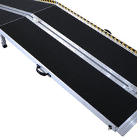 2.4m Aluminium Wheelchair Ramp With Leg Support - 275kg