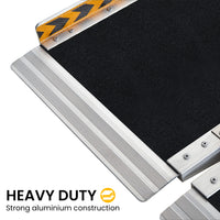 2.4m Aluminium Wheelchair Ramp With Leg Support - 275kg