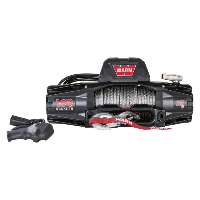 Warn VR Evo 12-s winch front view with winch controller