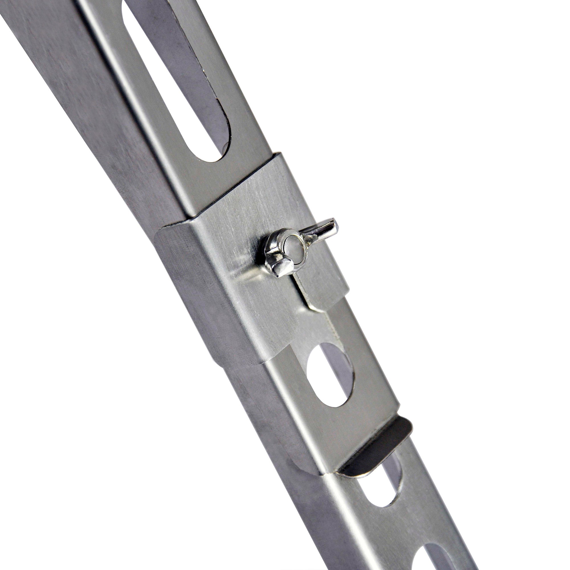 Tent stove extension legs fitted to Winnerwell Nomad showing raised stove height for hot tent camping