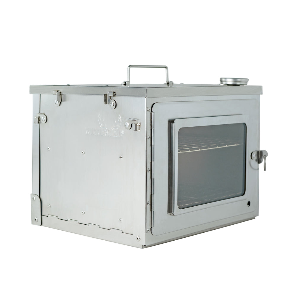 Winnerwell Fastfold Oven front view with glass viewing window and built-in thermometer