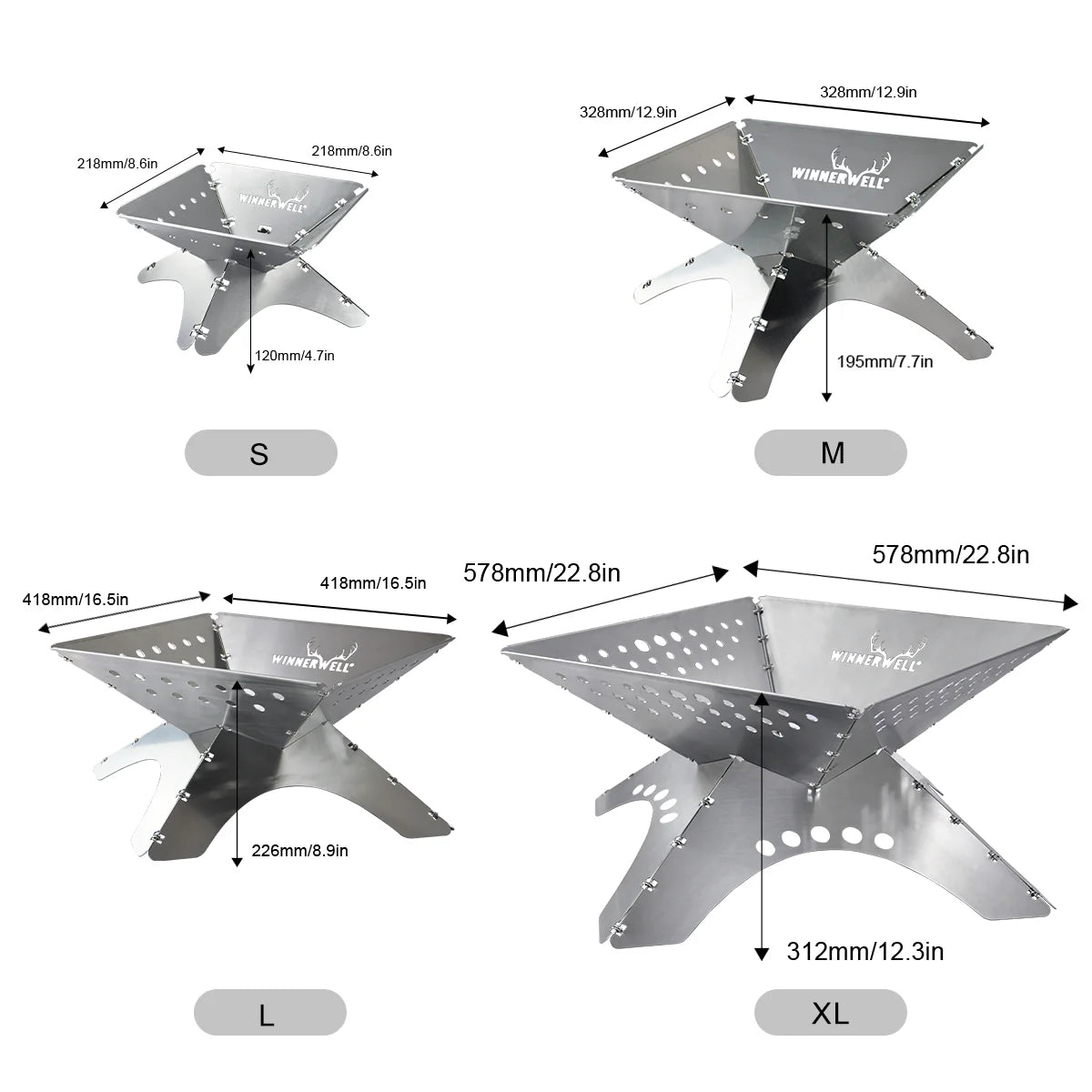 Winnerwell Folding Fire Pit - Ultimate Bundle