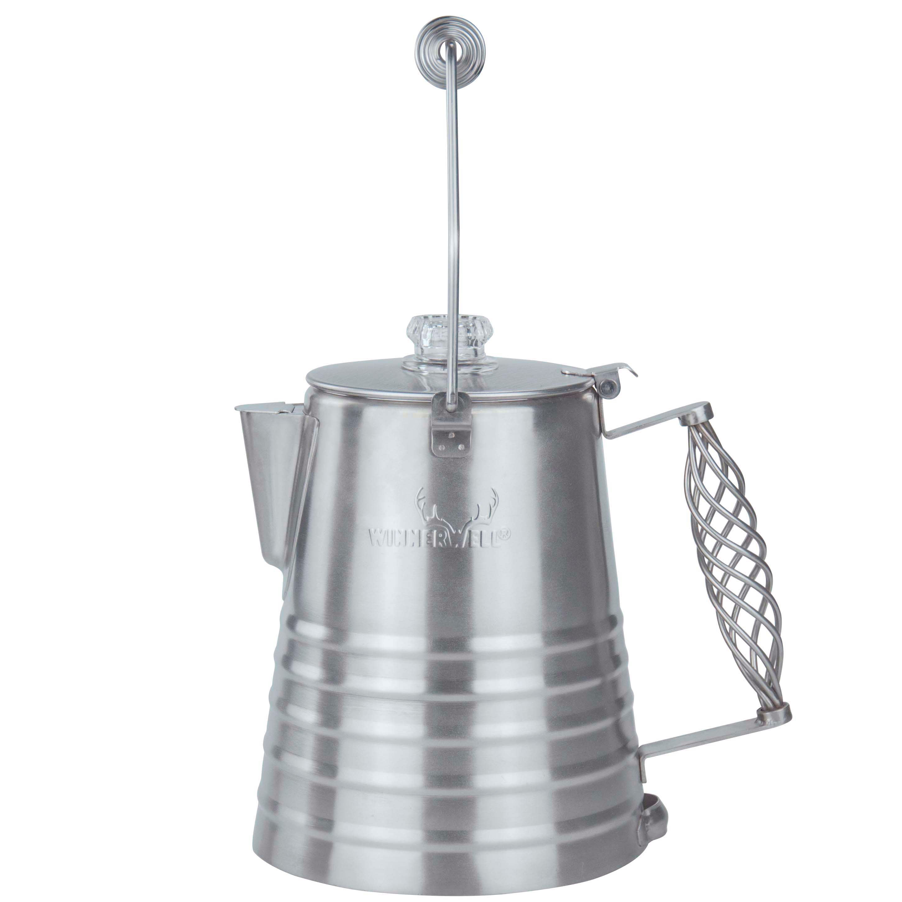 Winnerwell stainless percolator coffee pot main product shot 9 cup and 14 cup