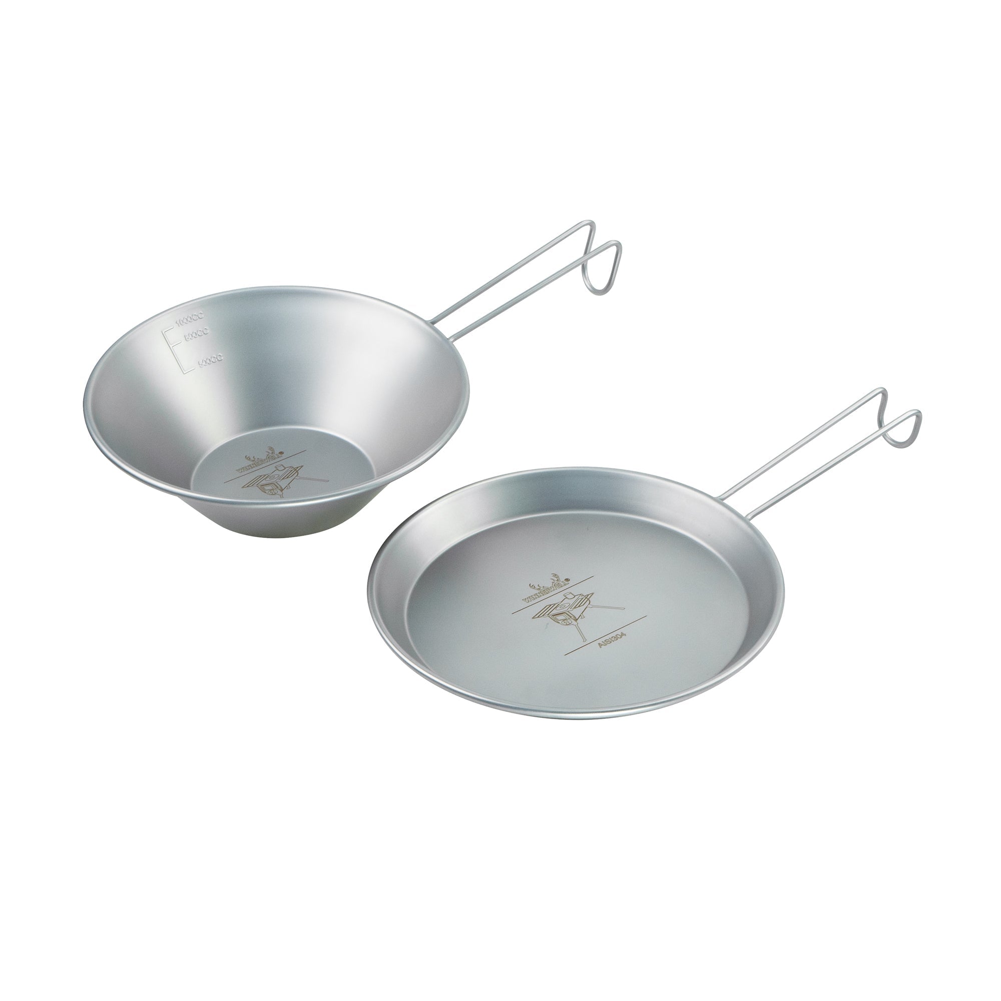 Winnerwell stainless steel Sierra two piece camping cookware set