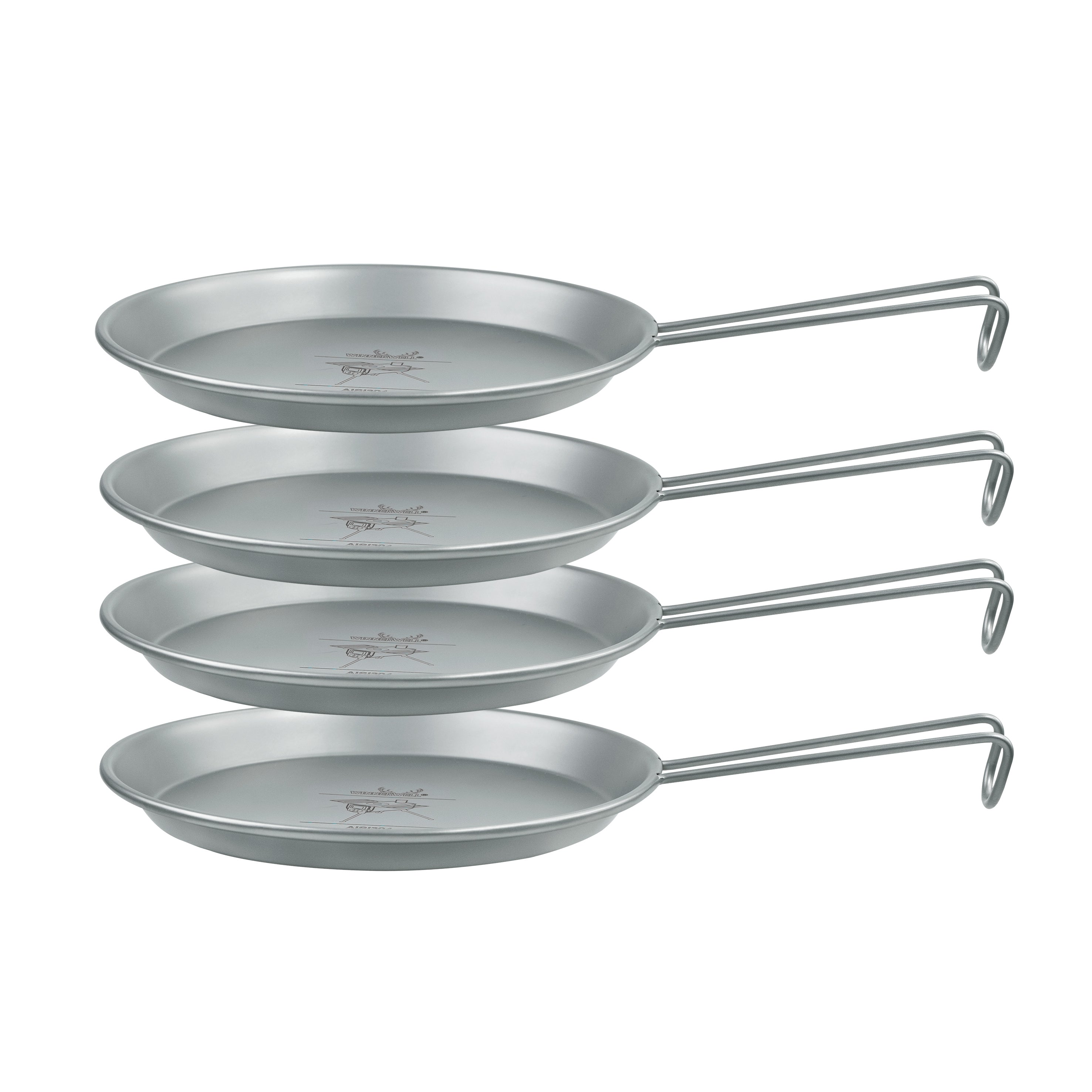 Winnerwell stainless steel Sierra plate 4 piece family camping set