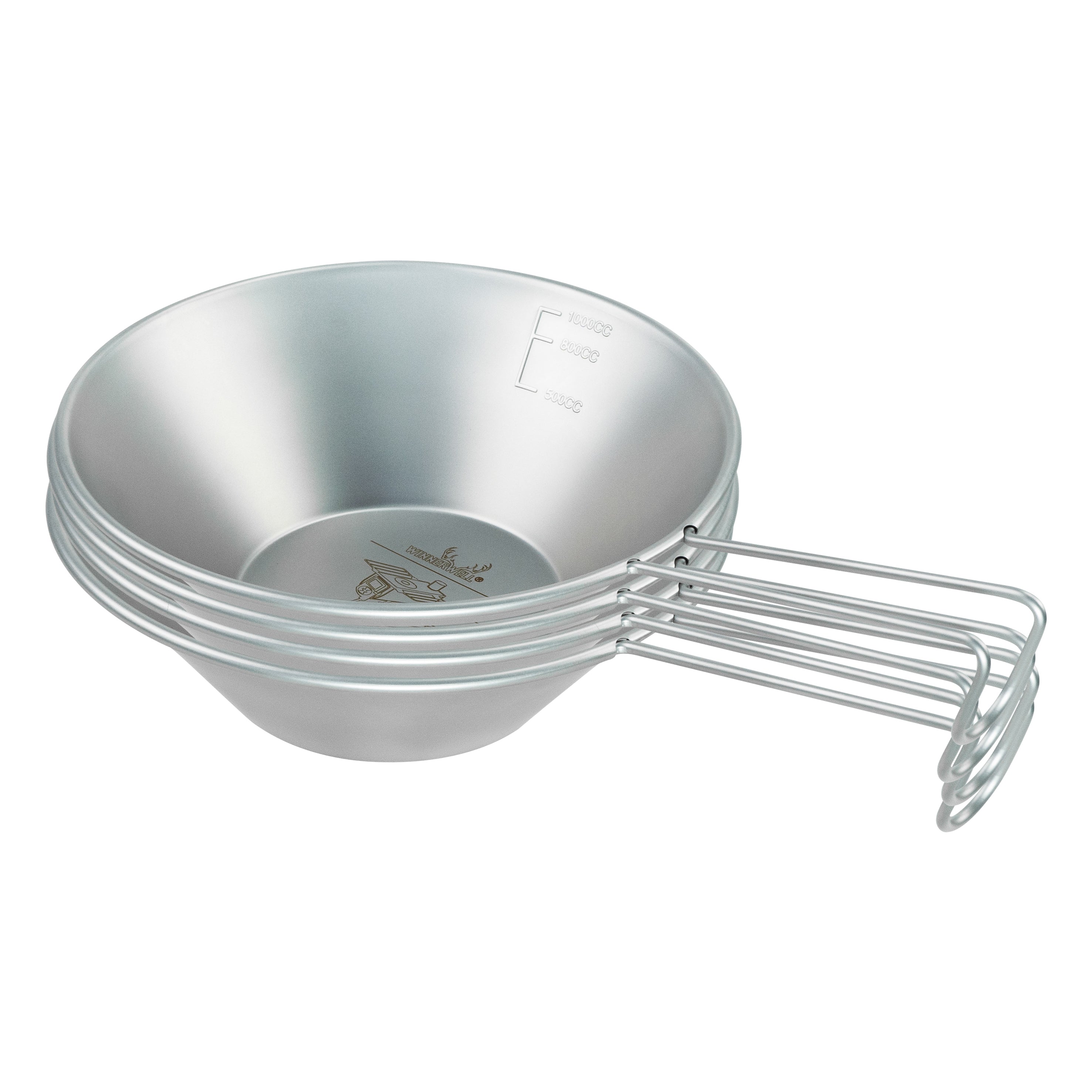 Winnerwell stainless steel Sierra cup bowl 4 piece family camping set