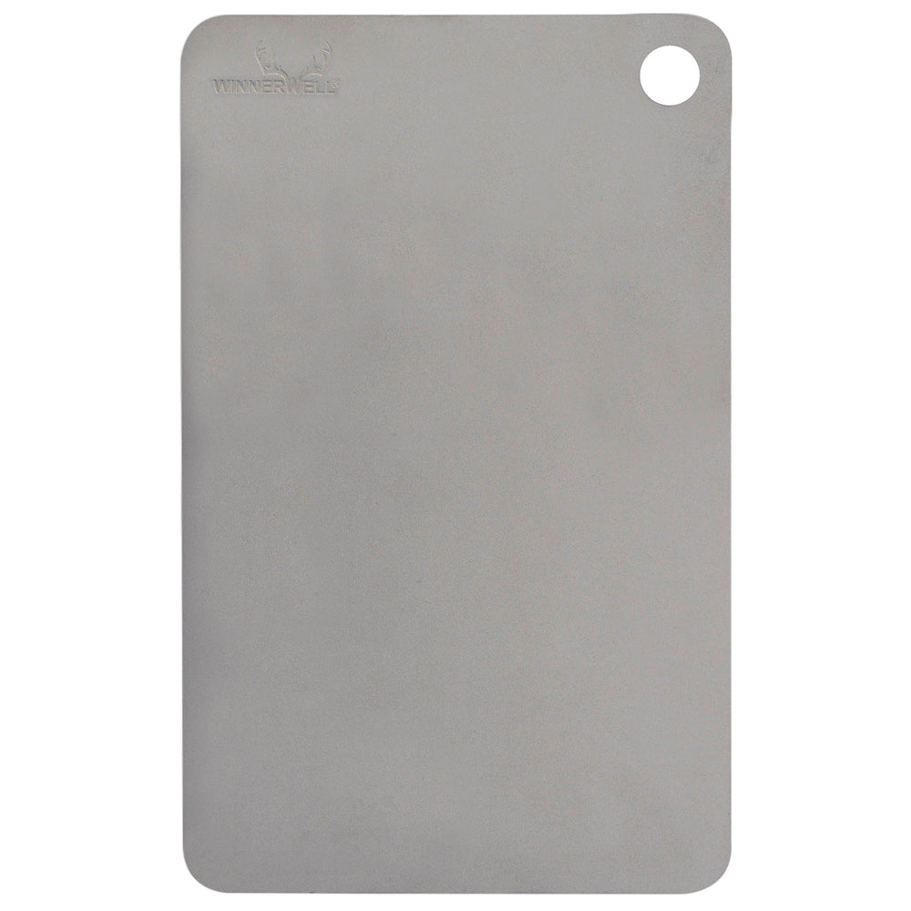Winnerwell titanium camping cutting board with hanging hole — pure titanium non-porous surface