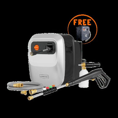 Grandfalls G20 retractable pressure washer with foam cannon and nozzles