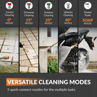 Grandfalls Plus pressure washer versatile cleaning modes