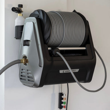 Grandfalls Plus retractable pressure washer wall-mounted