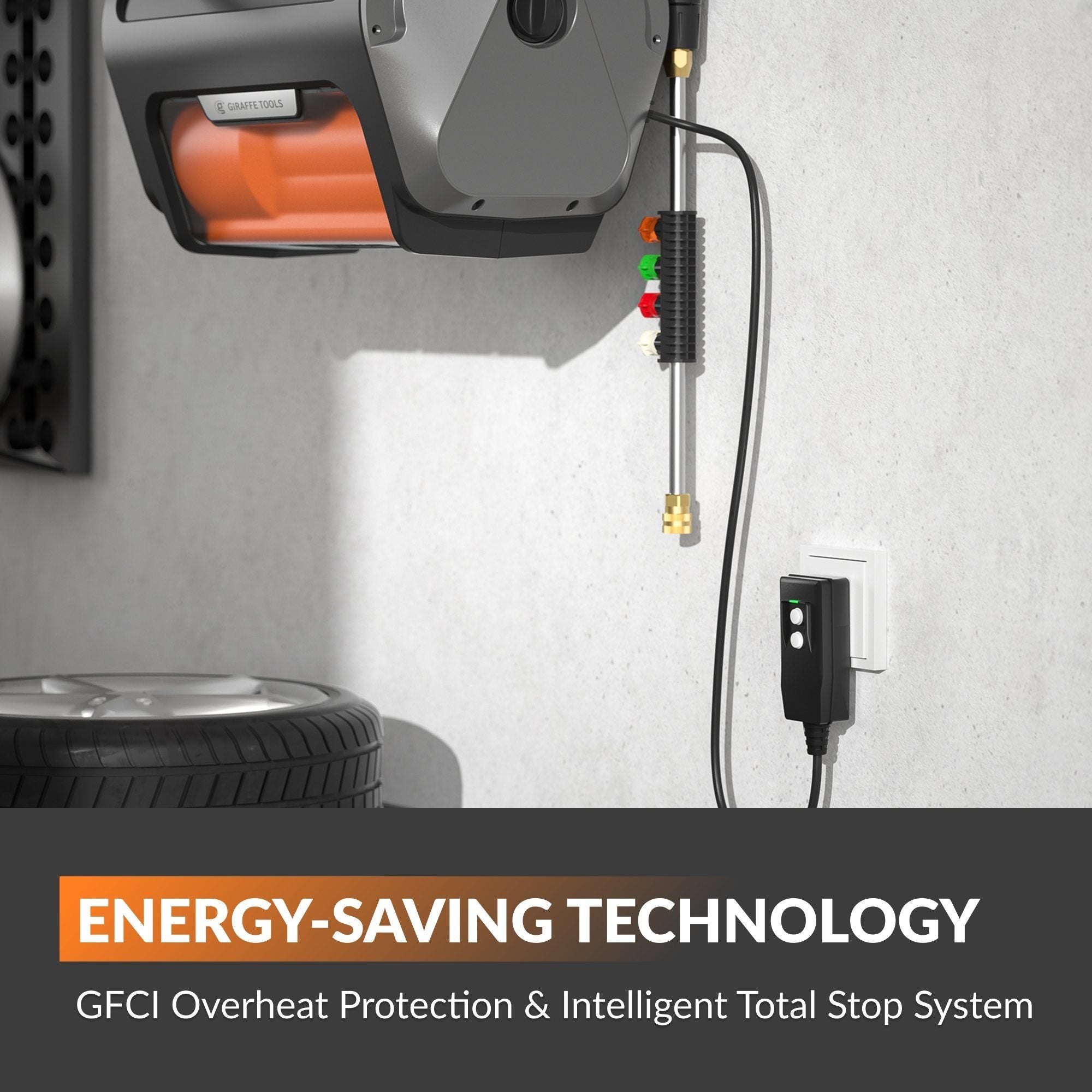 Grandfalls Pro pressure washer energy-saving GFCI protection