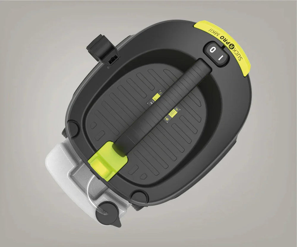 SuckR PRO MKII upholstery extractor vacuum top view with XtractR kit