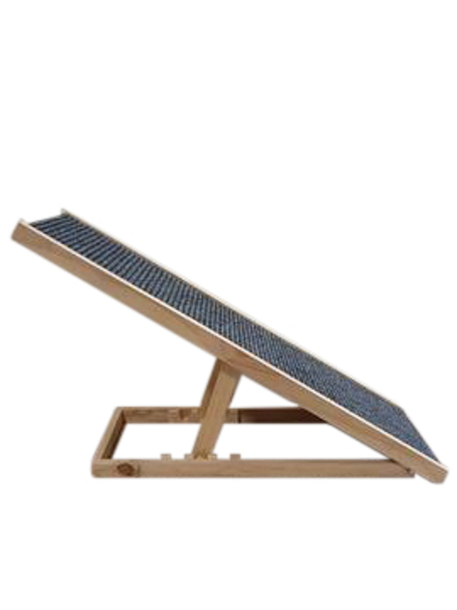 large folding timber dachshund ramp for dog to access bed