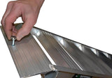 Sureweld Curved Folding Mower Ramps - 450kg 2.1m Aluminium Loading Ramps (Pair)