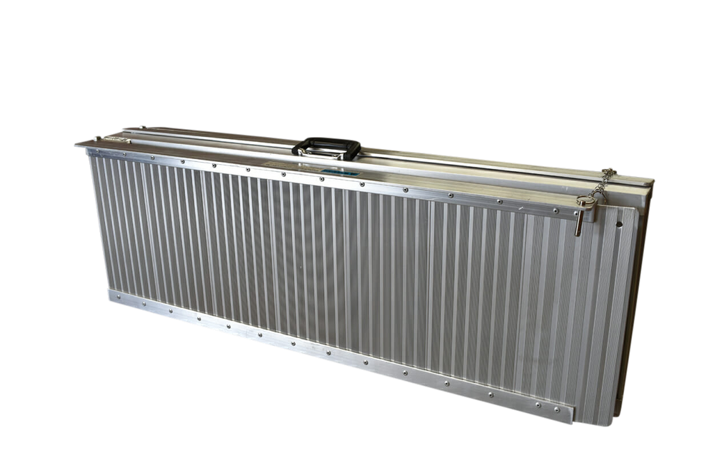 2.1m Dual Folding Aluminium Wheelchair Ramp - 270kg capacity