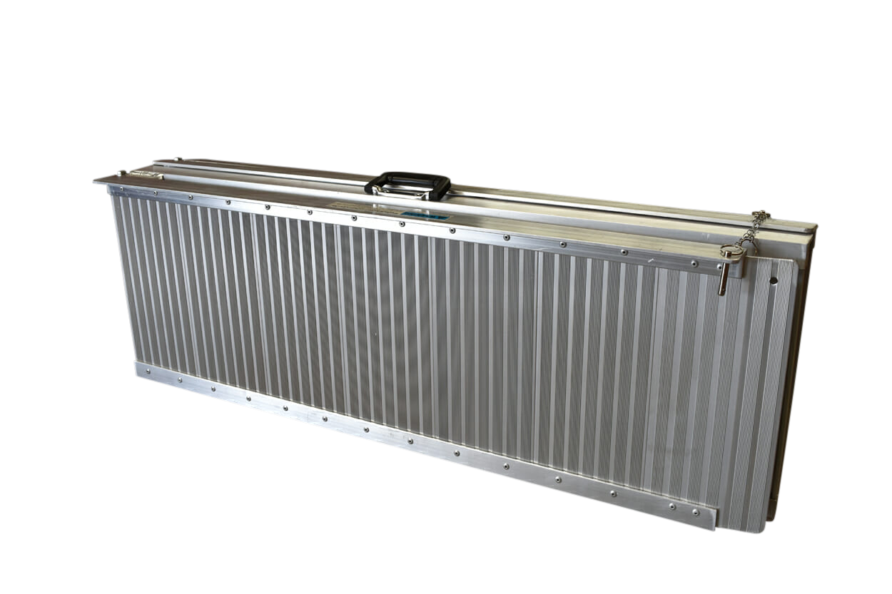 2.1m Dual Folding Aluminium Wheelchair Ramp - 270kg capacity