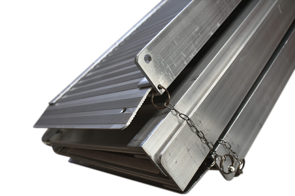 2.1m Dual Folding Aluminium Wheelchair Ramp - 270kg capacity