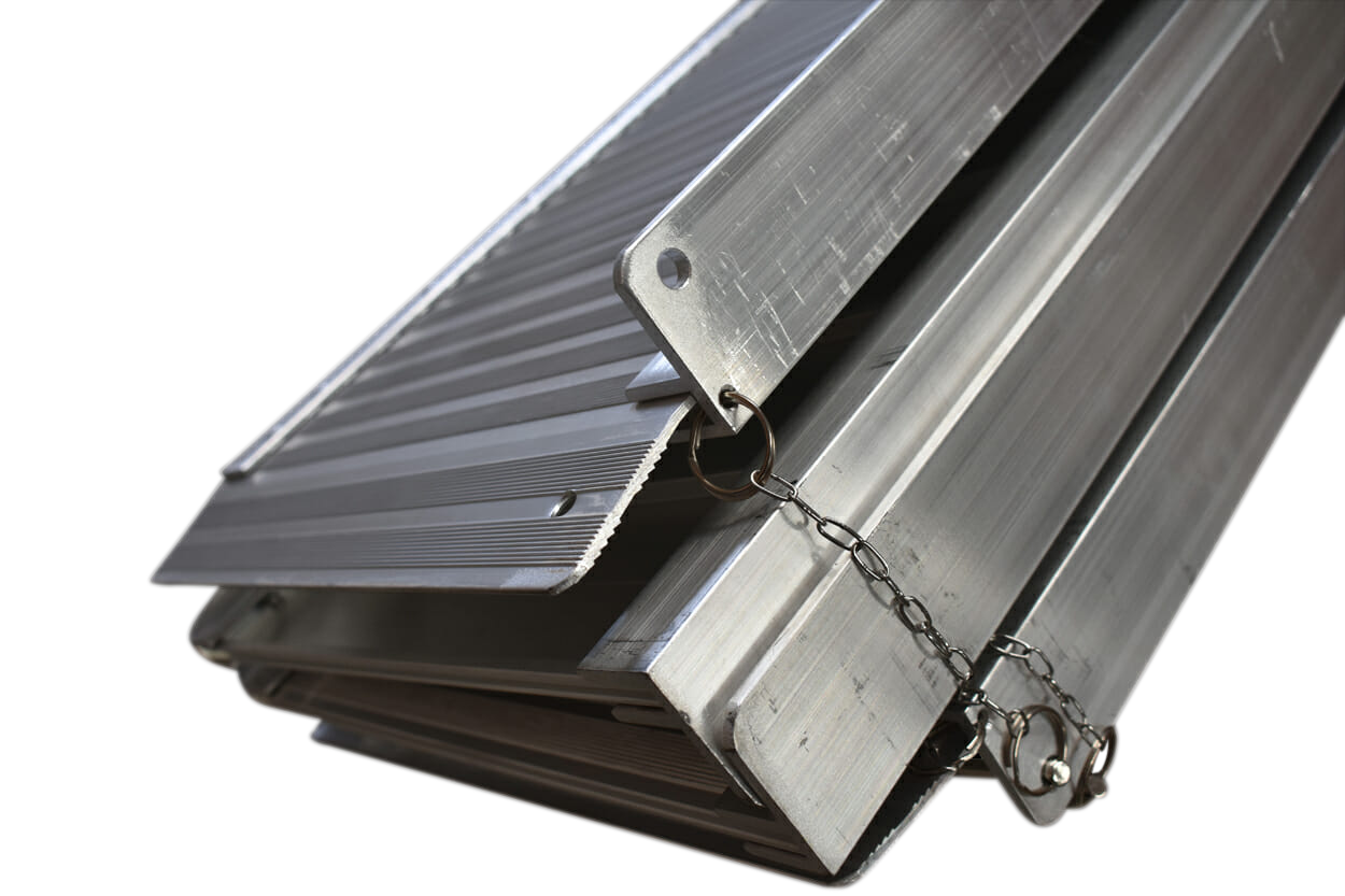 2.1m Dual Folding Aluminium Wheelchair Ramp - 270kg capacity
