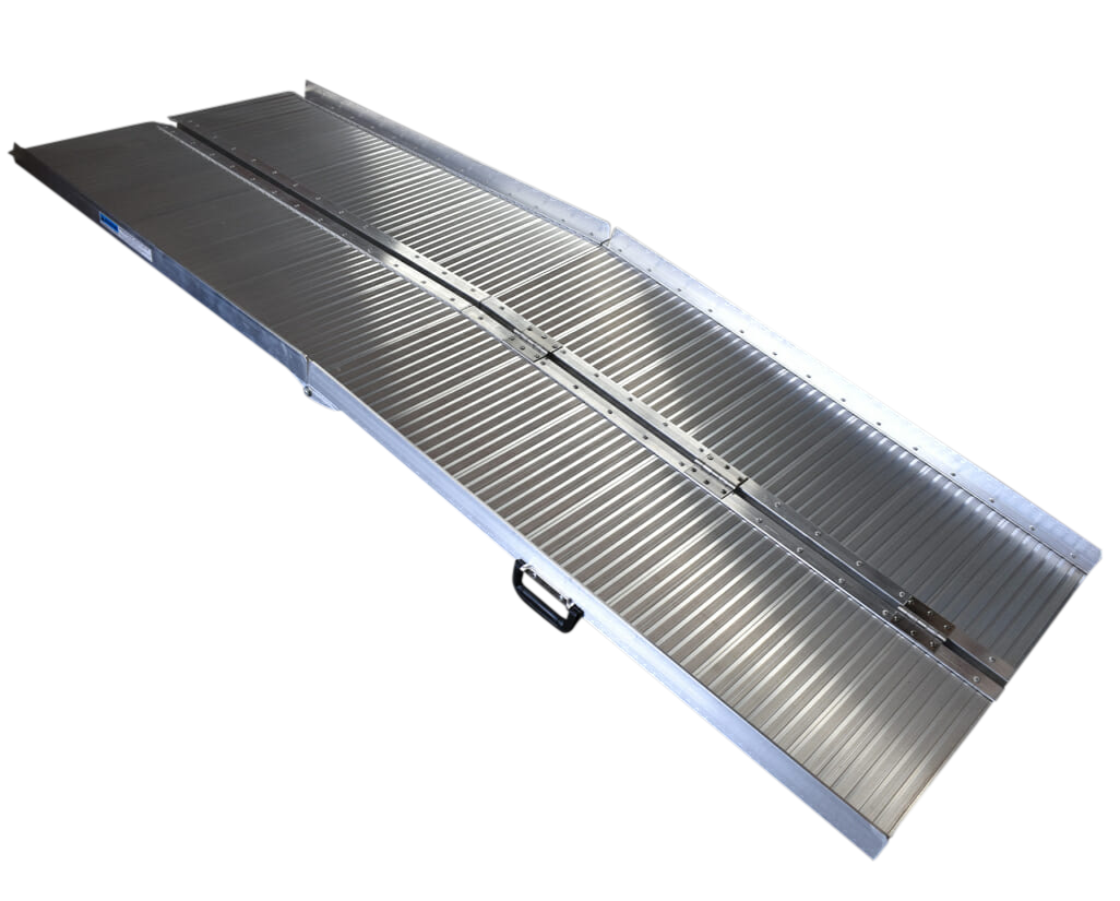 2.1m Dual Folding Aluminium Wheelchair Ramp - 270kg capacity