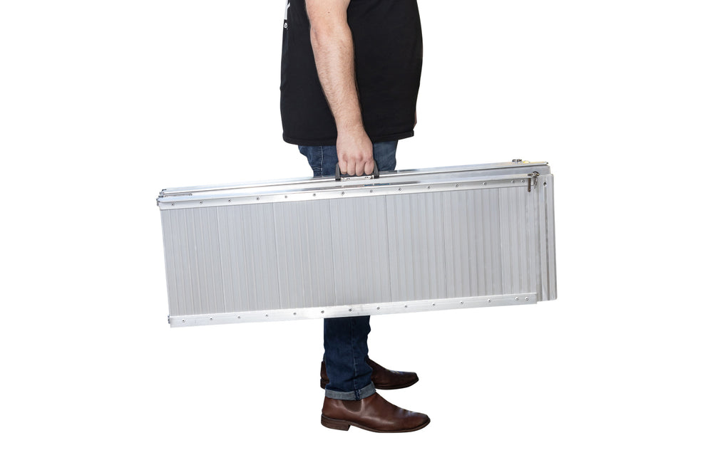 2.1m Dual Folding Aluminium Wheelchair Ramp - 270kg capacity