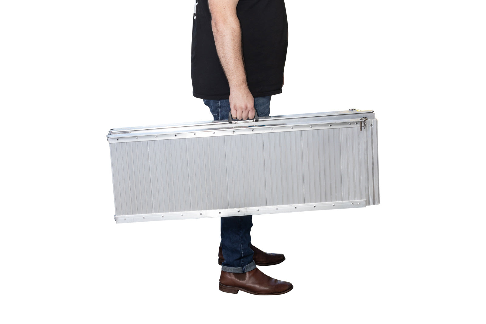 2.1m Dual Folding Aluminium Wheelchair Ramp - 270kg capacity