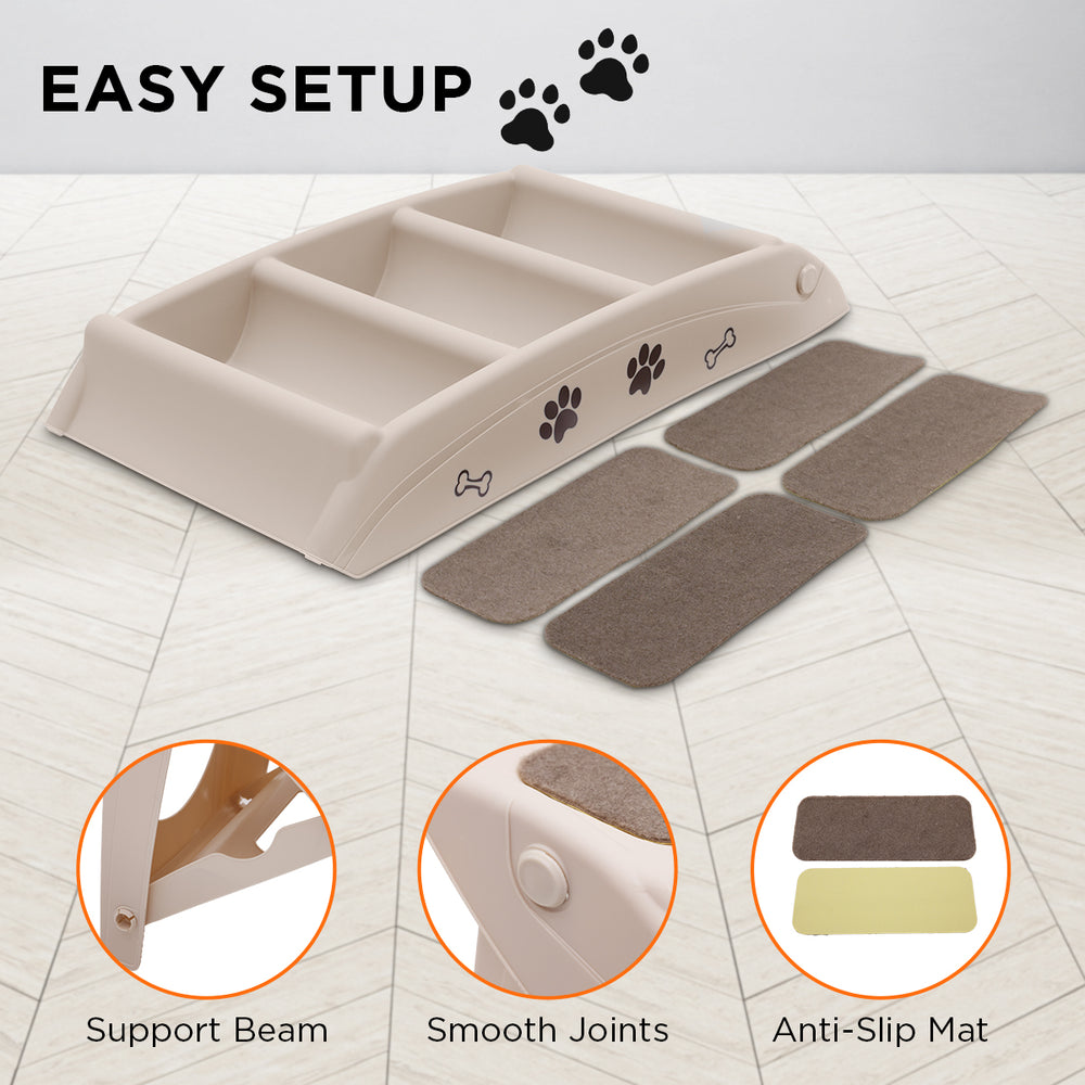 Folding Pet Stairs - 50cm Dog/cat stairs - Pink